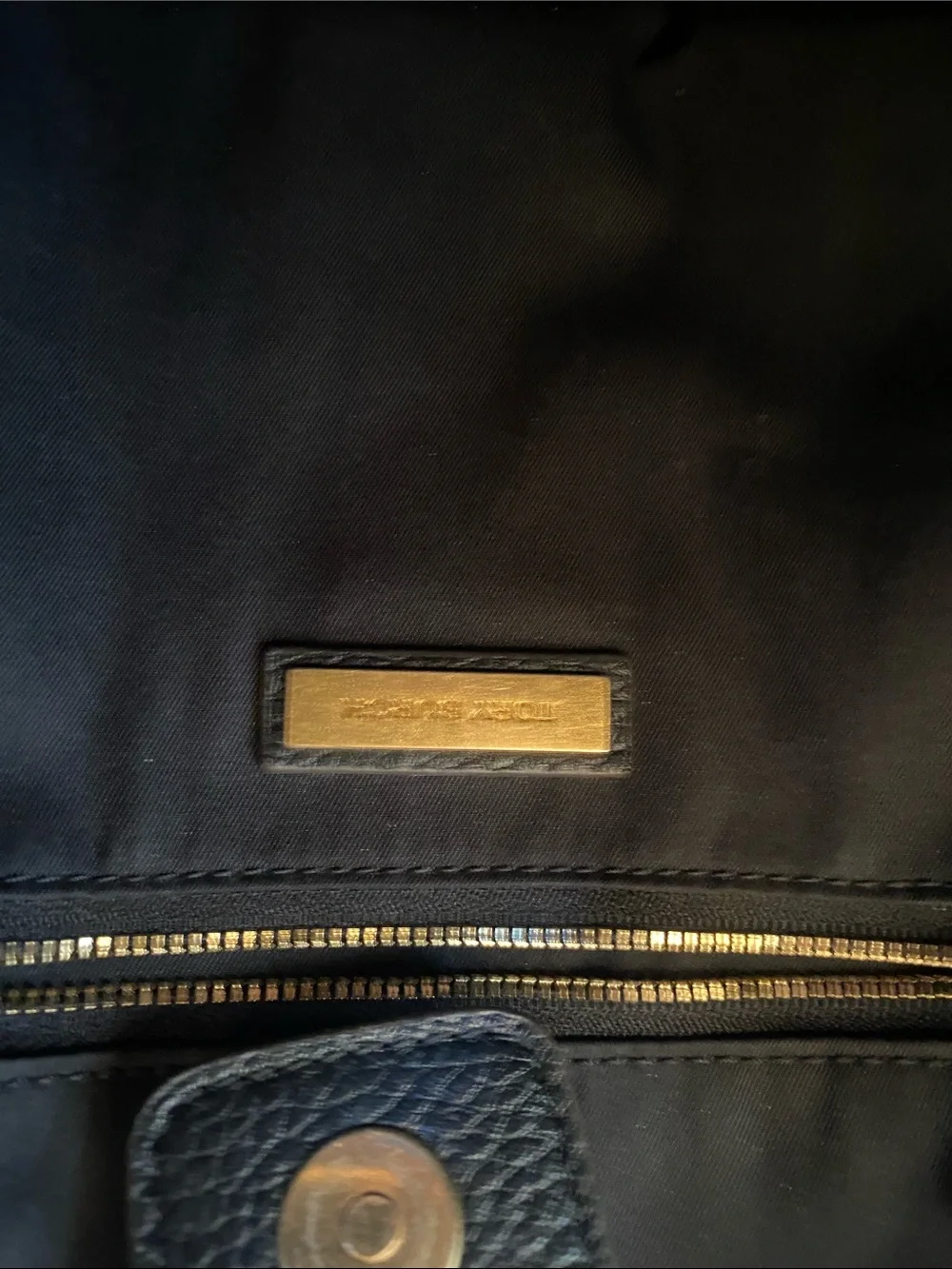 Tory Burch Black Pebbled Leather Shoulder Bag with Tassels